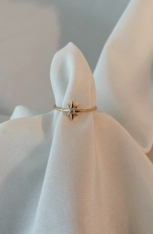 Luna Dainty Starburst Ring